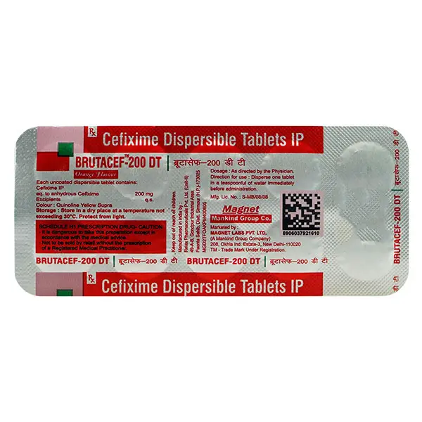 Brutacef 200mg Tablet DT